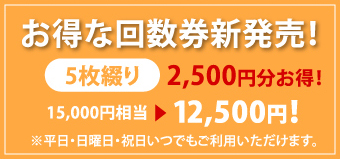 お得な回数券新発売!